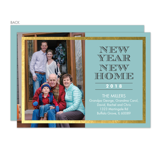 Lagoon New Year New Home Photo Moving Announcements